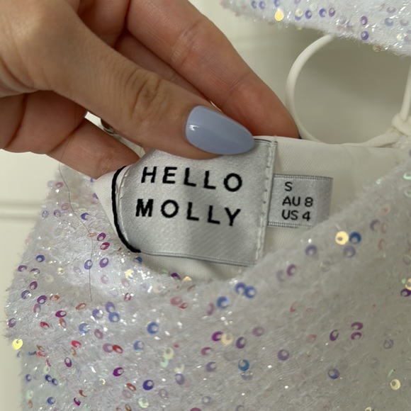 White Midi Sequin Dress | NEVER WORN - Picture 5 of 6